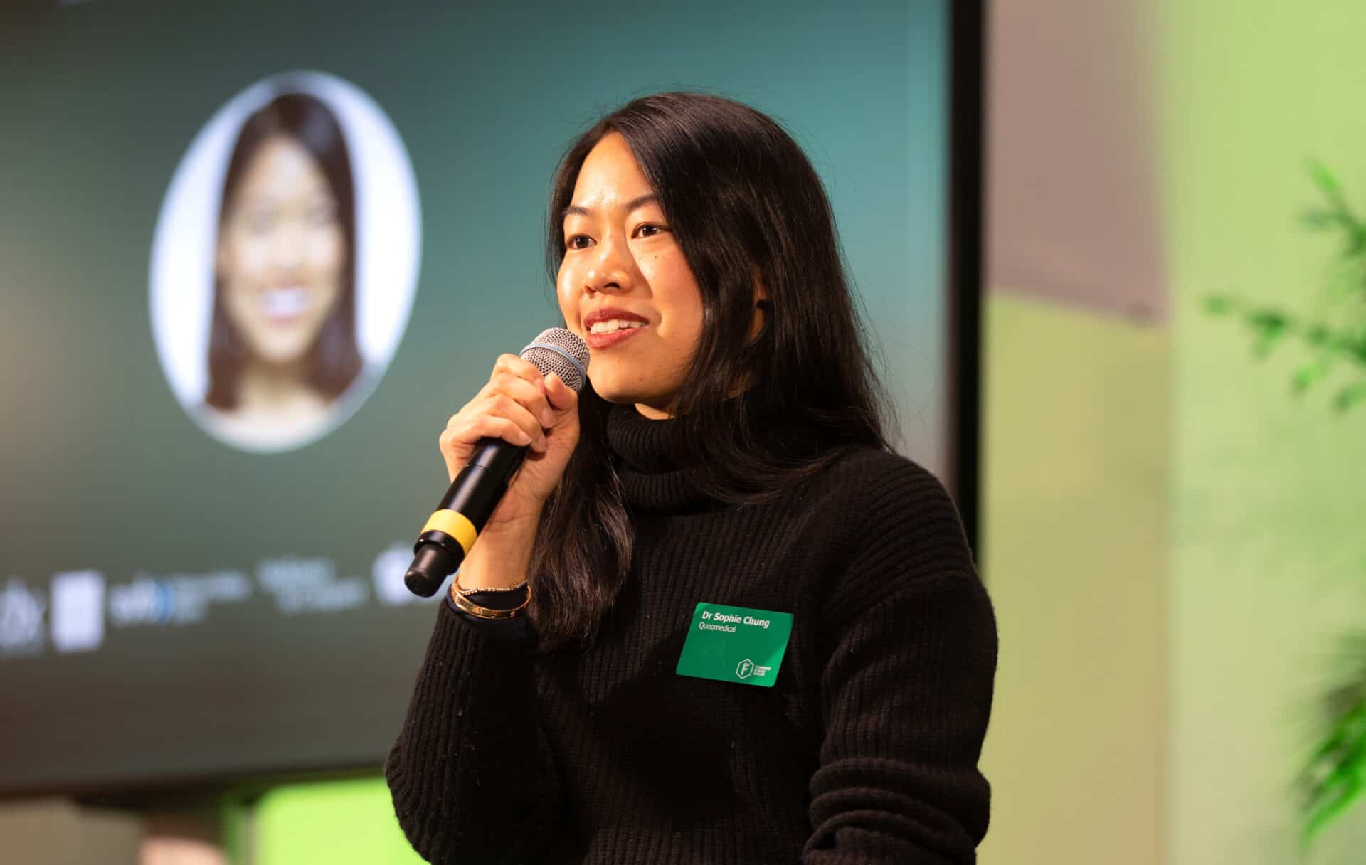 Sophie Chung, Founder & CEO of health tech startup, Qunomedical, speaking at FF Europe 2022.