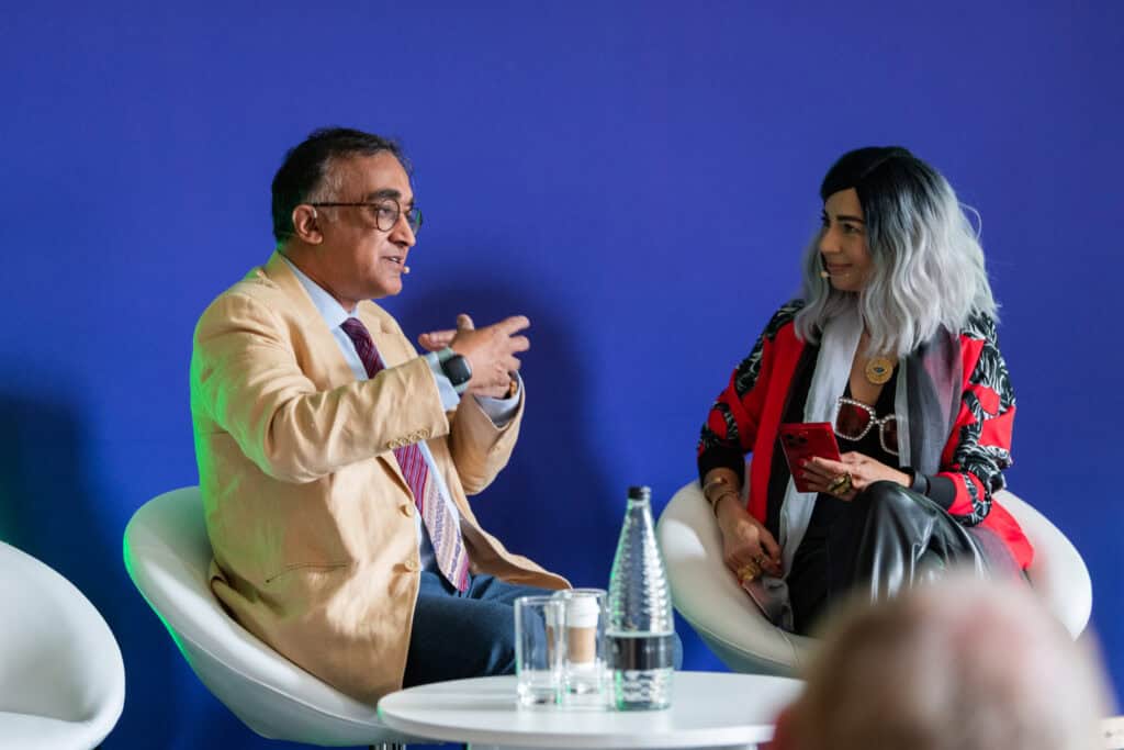 Ronjon Nag (R42 Group) & Samina Rind (#highmindedventures) at Founders Longevity Forum in London.