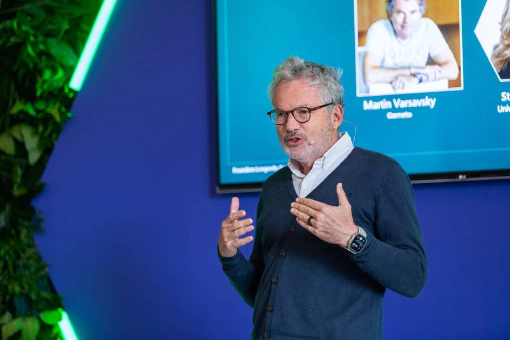 Martin Varsavsky (Overture/Prelude Fertility) at Founders Longevity Forum in London.