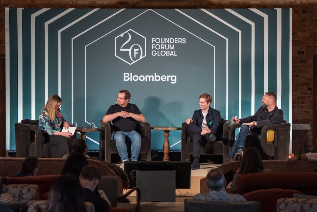 DeepL's Jarek Kutylowski, Eleven Labs' Mati Staniszewski, and Helsing's Torsten Reil, join Amy Thomson (Tech Team Leader EMEA, Bloomberg), at FF Global 2025.