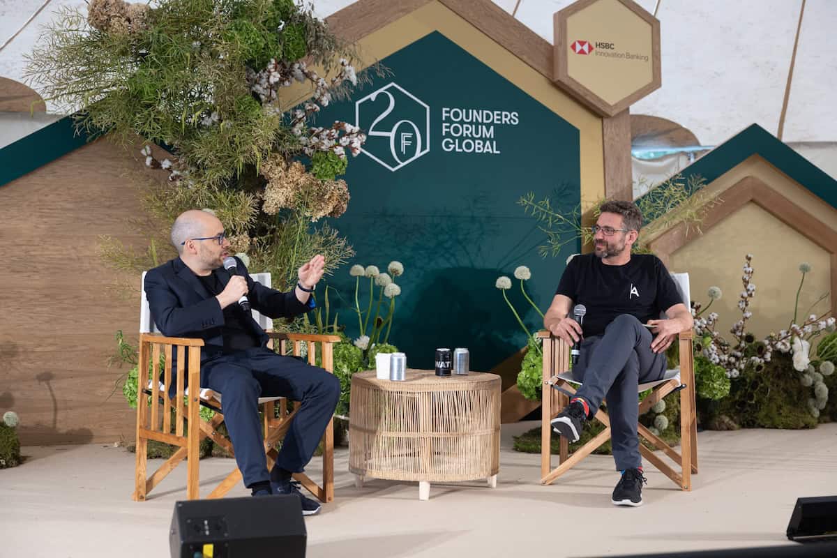 Google Deepmind's Demis Hassabis and ARIA's Ilan Gur at FF Global.