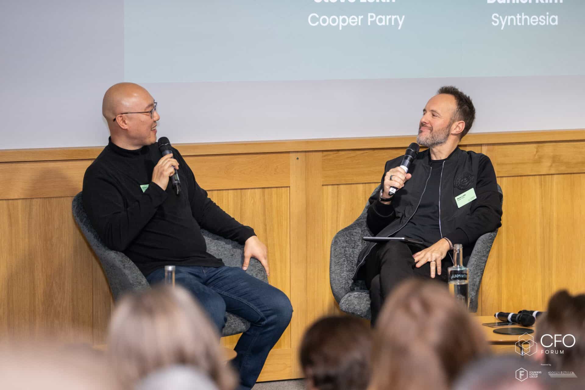 Daniel Kim (Synthesia) and Steve Leith (Cooper Parry)